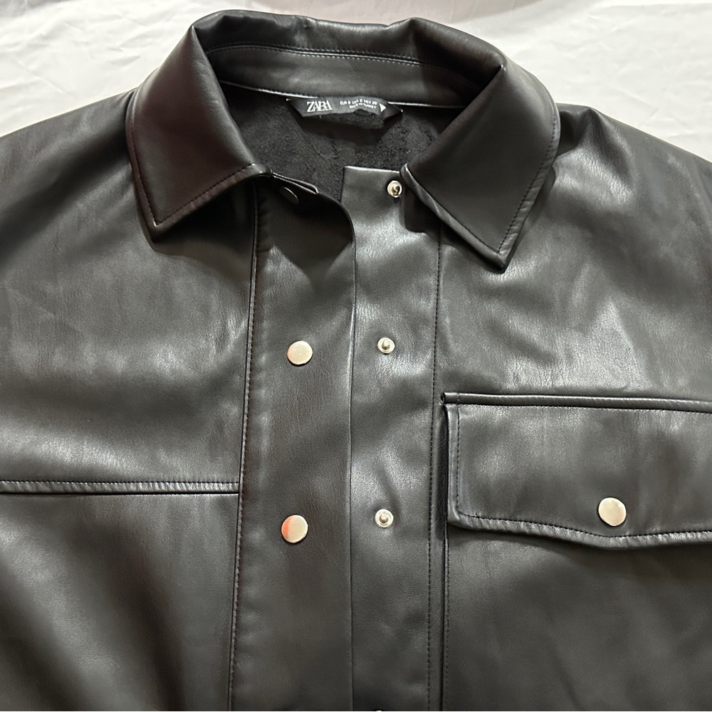 ZARA women Faux leather jacket S - Picture 4 of 9